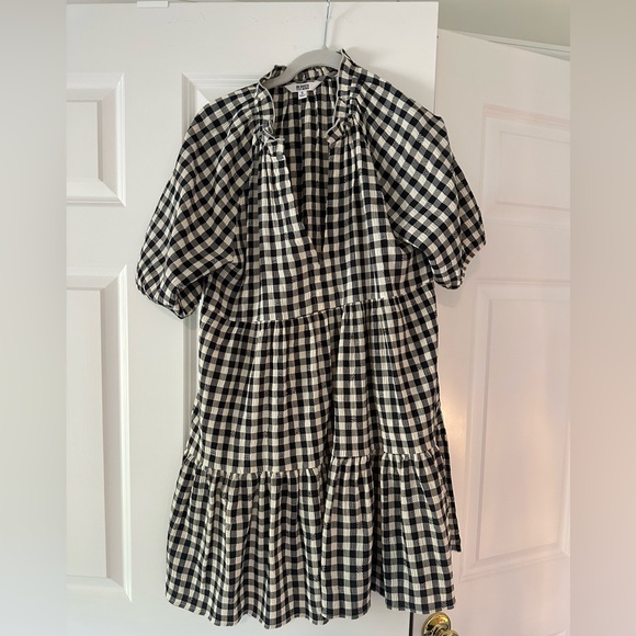 BB Dakota Black and White Checkered Dress - Picture 1 of 7